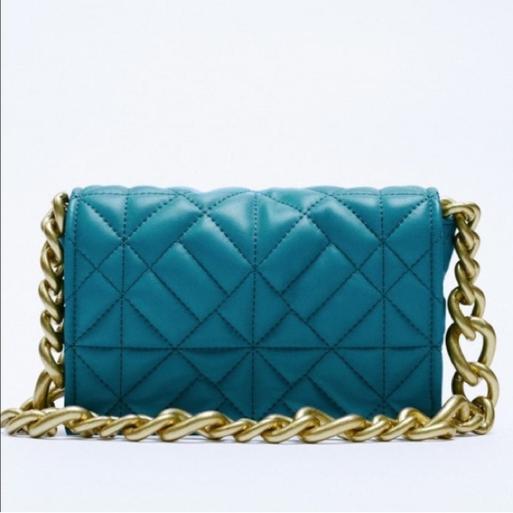 Zara Quilted Chain Strap Shoulder Bag